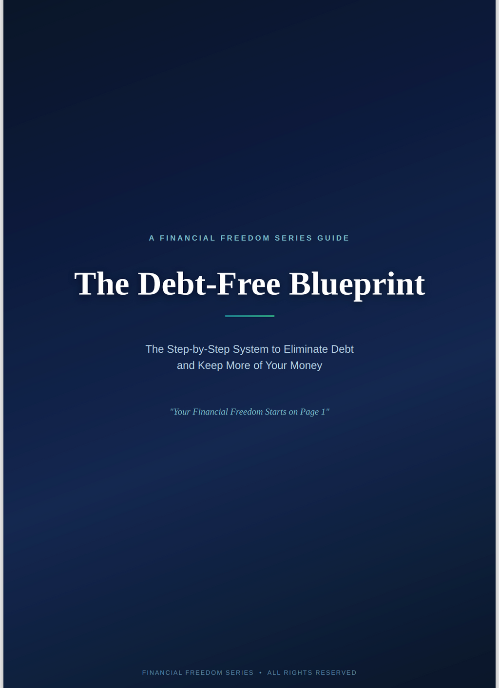 The Debt-Free Blueprint
