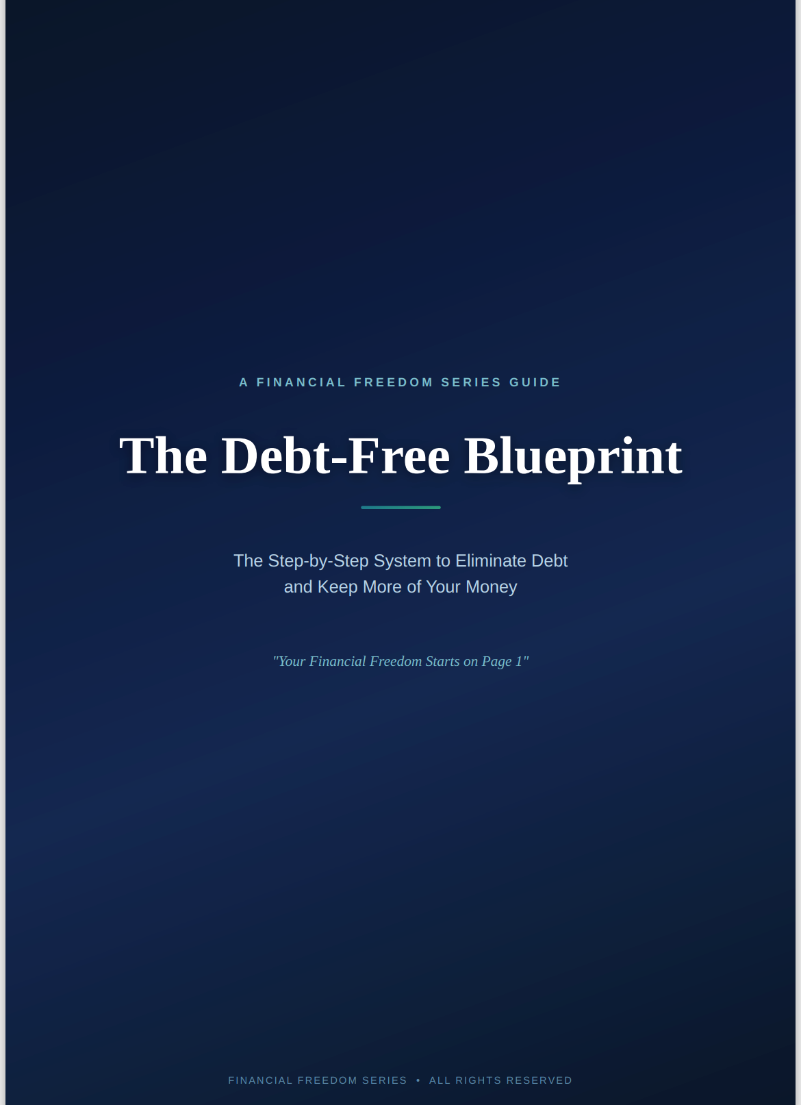 The Debt-Free Blueprint